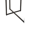 Circular Smoked Mirror Side Table