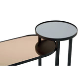 Mirror Top Circular Console Table
