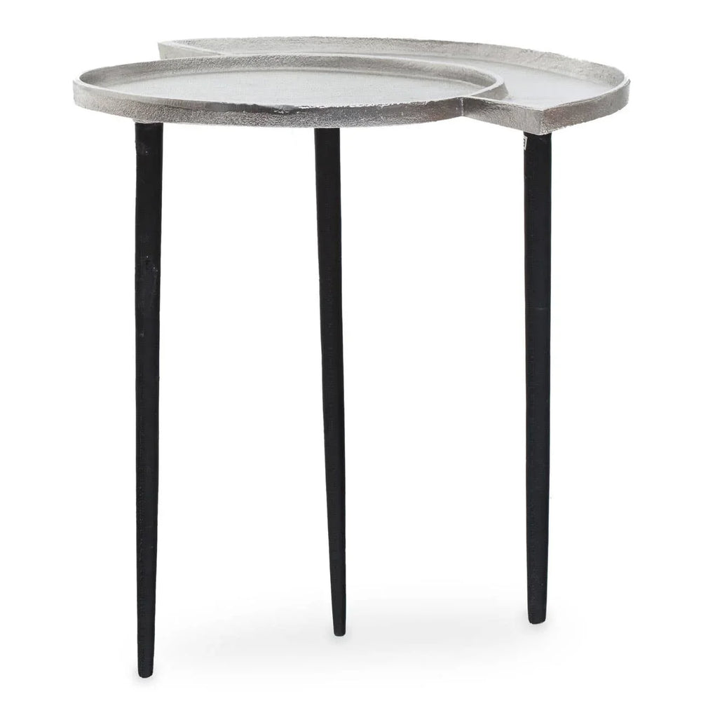 Silver Abstract Side Table