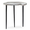 Silver Abstract Side Table