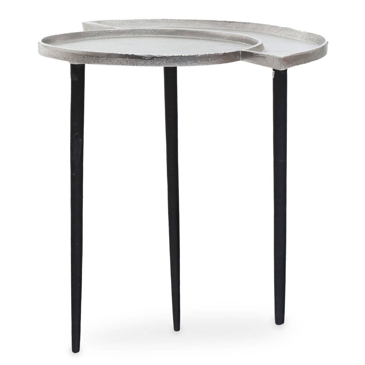 Silver Abstract Side Table