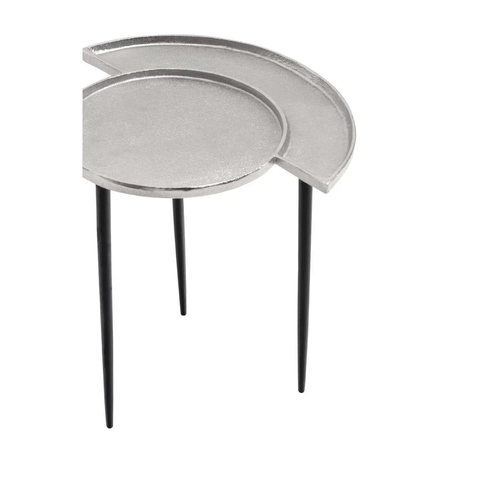 Silver Abstract Side Table