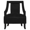Luxe Black Velvet Accent Chair