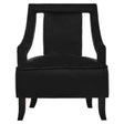 Luxe Black Velvet Accent Chair