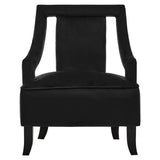Luxe Black Velvet Accent Chair