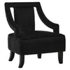 Luxe Black Velvet Accent Chair