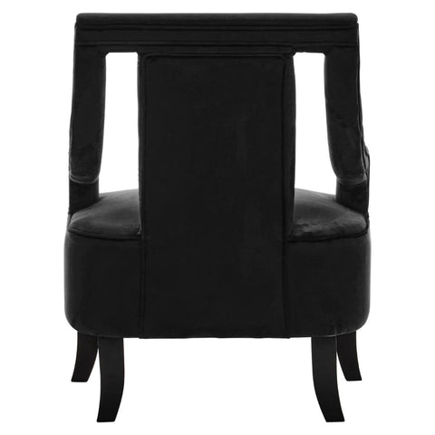 Luxe Black Velvet Accent Chair