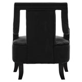 Luxe Black Velvet Accent Chair