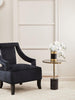 Luxe Black Velvet Accent Chair