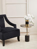 Luxe Black Velvet Accent Chair