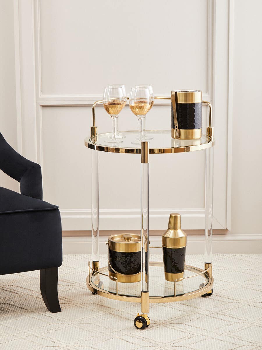 Luxe Black Velvet Accent Chair