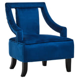 Midnight Blue Velvet Accent Chair