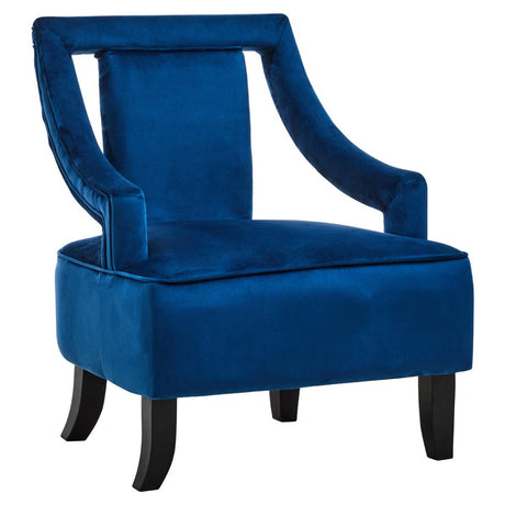 Midnight Blue Velvet Accent Chair