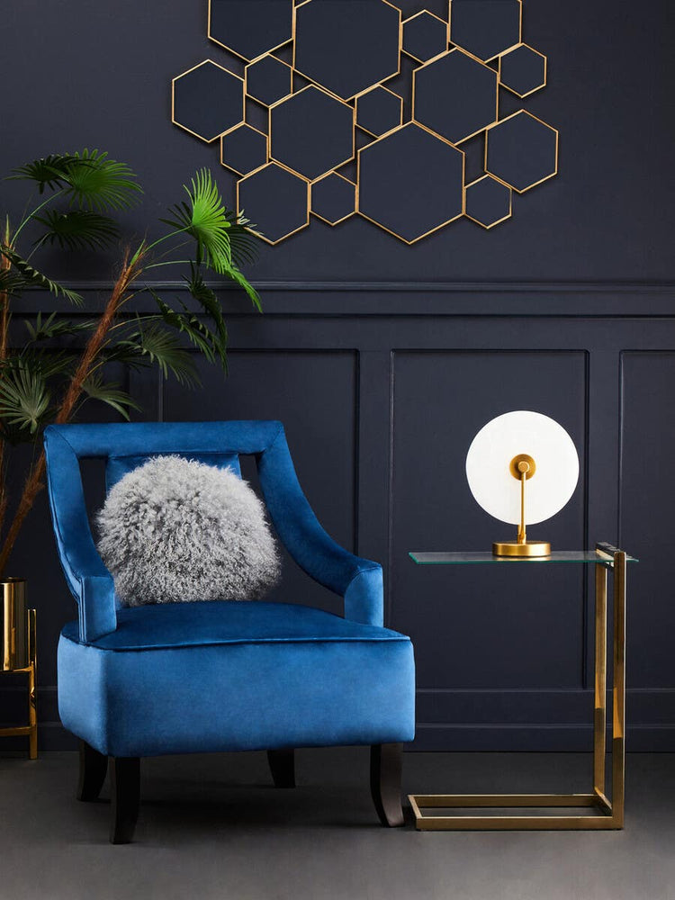 Midnight Blue Velvet Accent Chair