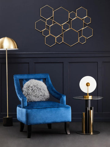 Midnight Blue Velvet Accent Chair