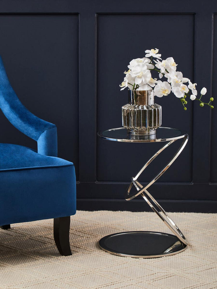 Midnight Blue Velvet Accent Chair