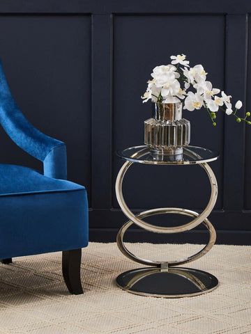 Midnight Blue Velvet Accent Chair
