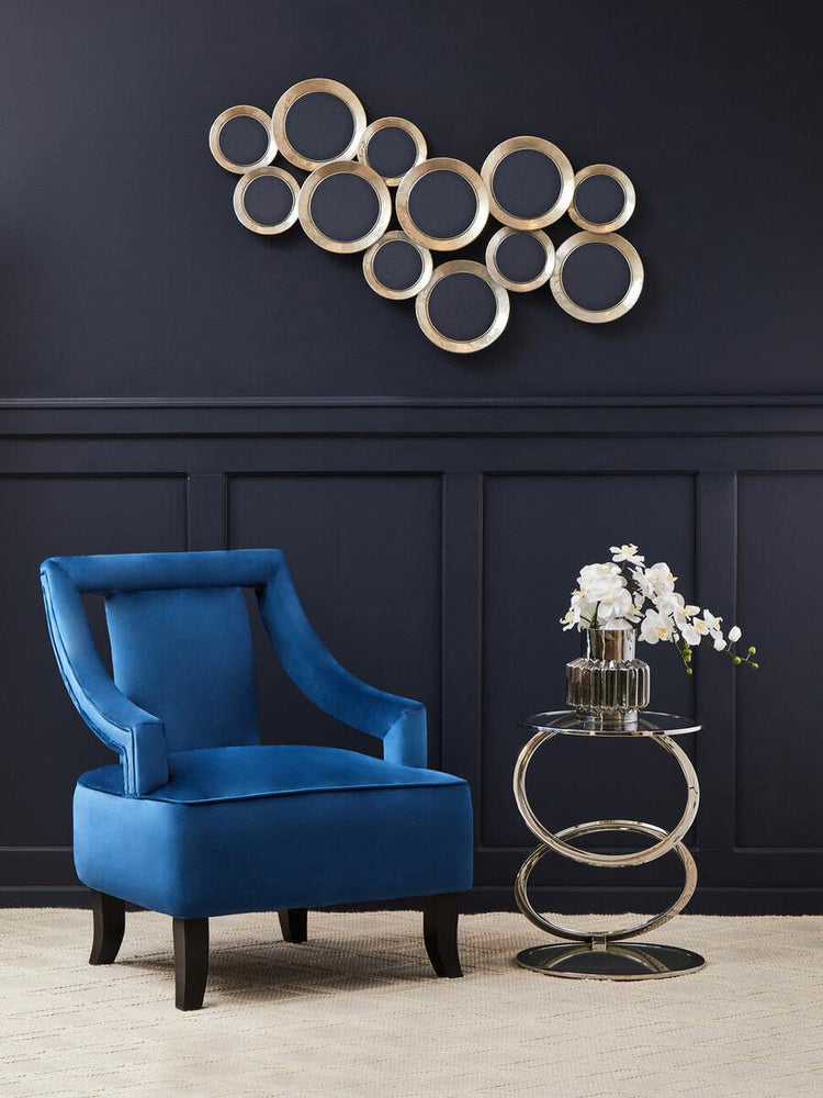 Midnight Blue Velvet Accent Chair
