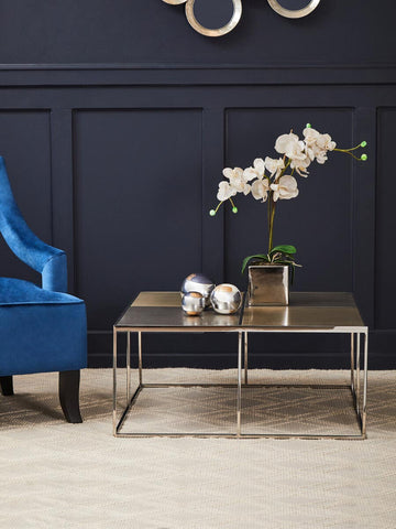 Midnight Blue Velvet Accent Chair