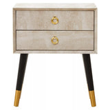 Cadio 2 Drawer Shagreen Effect Side Table