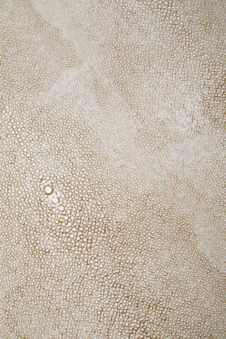 Beige faux shagreen furniture surface with textured pebble pattern detail
