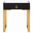 Luxe Shagreen Drawer Side Table