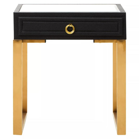 Luxe Shagreen Drawer Side Table