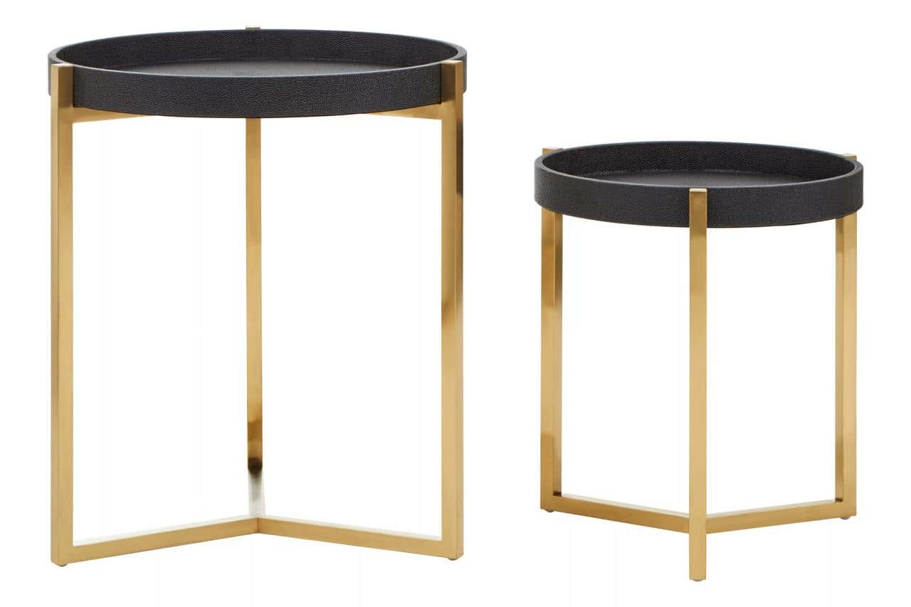Shagreen Tray Tables Set