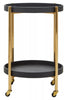 Luxury Black Gold Tray Trolley