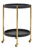 Luxury Black Gold Tray Trolley