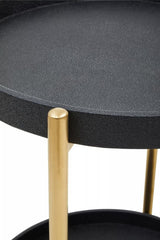 Luxury Black Gold Tray Trolley