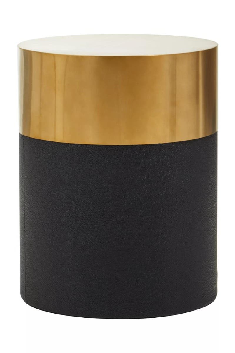 Luxury Black Gold Shagreen Stool