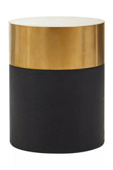 Luxury Black Gold Shagreen Stool