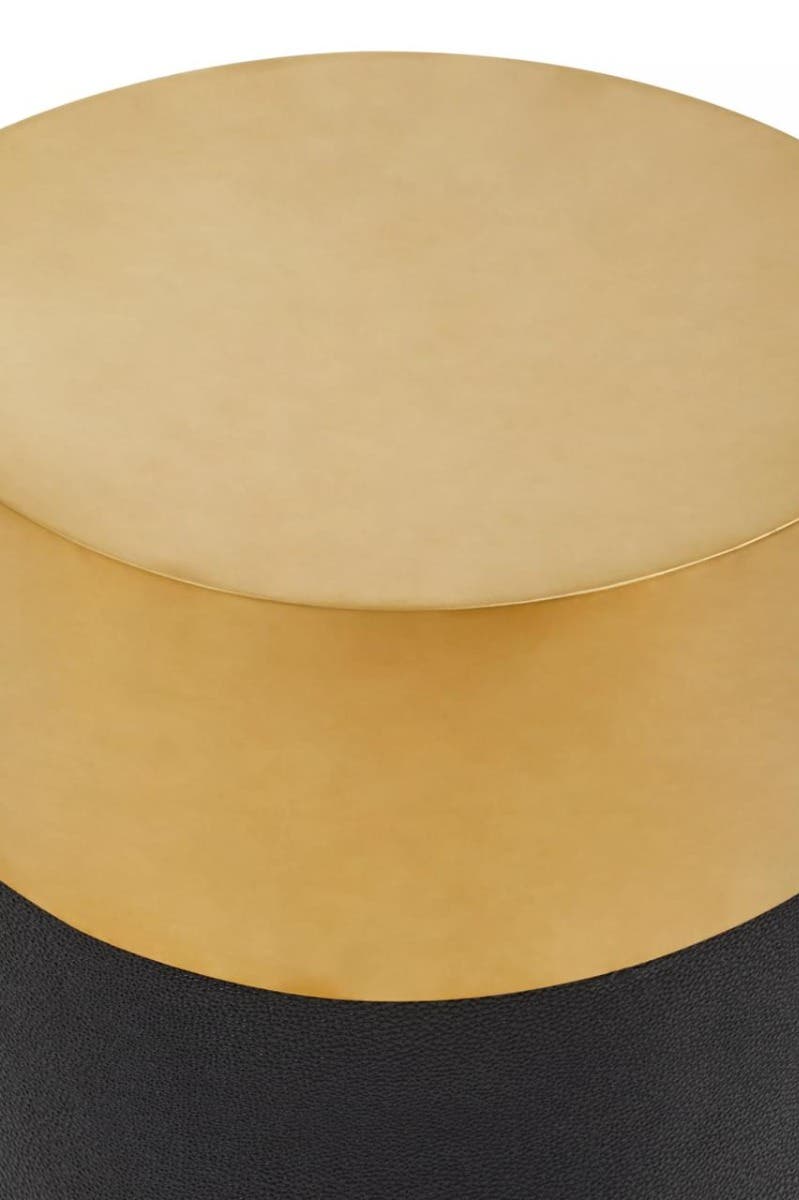 Luxury Black Gold Shagreen Stool