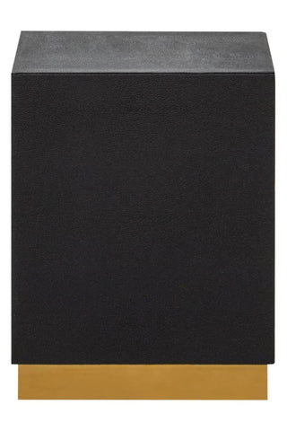 Luxury Black Shagreen Stool