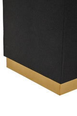 Luxury Black Shagreen Stool