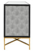 Luxury Grey Shagreen Sideboard with Gold Accents