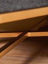 Luxury Grey Shagreen Sideboard with Gold Accents