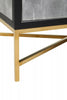 Luxury Grey Shagreen Sideboard with Gold Accents
