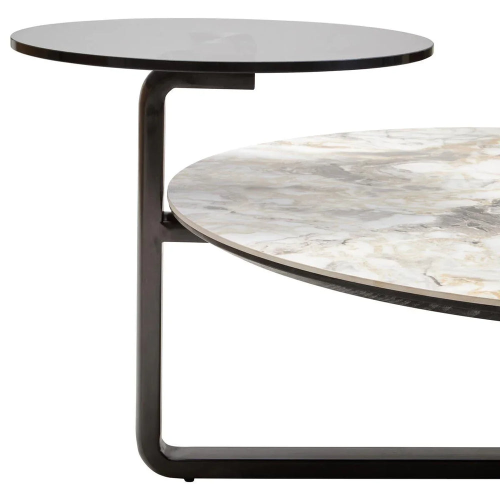 Marble Swirl 3-Tier Coffee Table