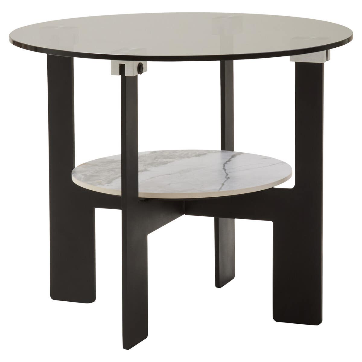 Grey Glass Coffee Table Set