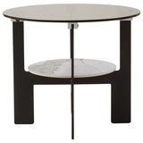 Grey Glass Coffee Table Set