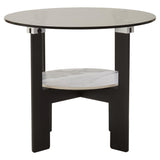 Grey Glass Coffee Table Set
