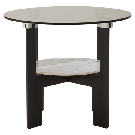 Grey Glass Coffee Table Set