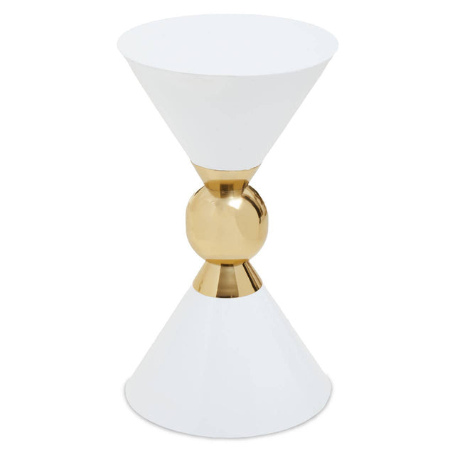 Golden White Conical Steel Table