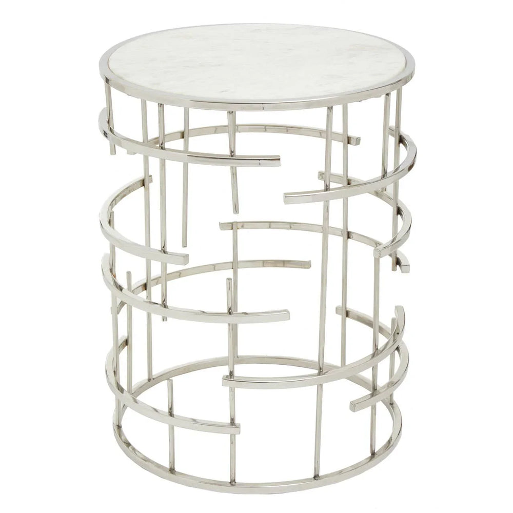 Marble Steel Side Table