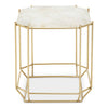 Quartz Octagon Metal Side Table
