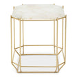 Quartz Octagon Metal Side Table