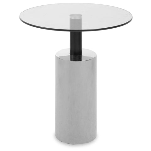 Silver Glass Side Table