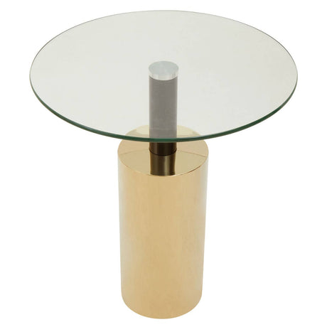 Gold Glass Side Table